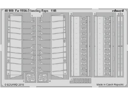 EDU48980 Fw 190A 3 landing flaps 1 48 Eduard