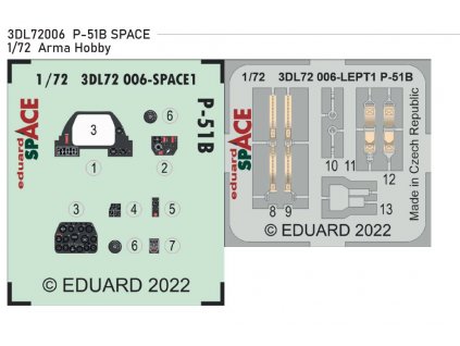 3DL72006 P 51B SPACE Arma Hobby 1 72