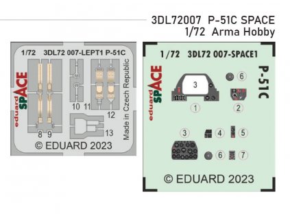 3DL72007 P 51C SPACE 1 72 Arma hobby