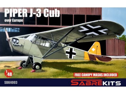 sbk4003 Piper J 3 Cub Over Europe