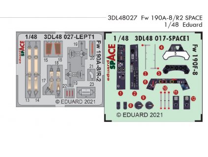 3DL48027 Fw 190A 8 R2 SPACE 1 48 Eduard