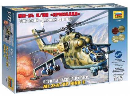 Model Kit vrtulník 7293 - MIL MI-24V/VP Hind E (1:72)