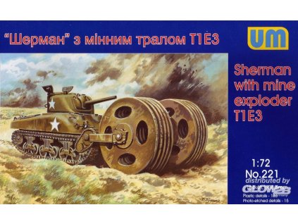 1/72 Sherman with mine exploder T1E3