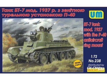 1/72 BT-7 mod.1937 with P-40 AA ring mount