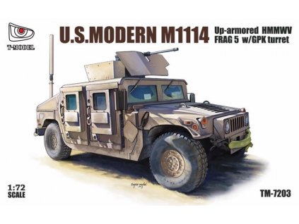 TM 7203 U.S. Modern M1114 FRAG 5 with GPK Turret Up Armored HMMWV