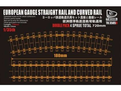 3505D European Gauge Straight Rail and Curved Rail
