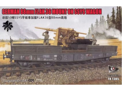 TK7305 I German 88mm FLAK 36 Mount on SSYS Wagon