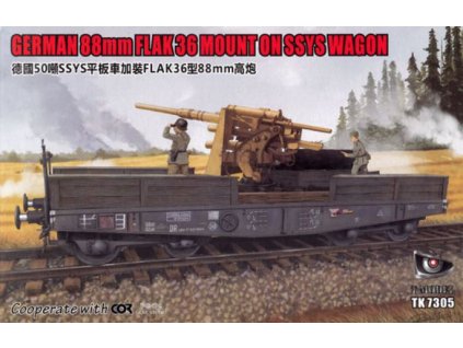 TK7305 German 88mm FLAK 36 Mount on SSYS Wagon