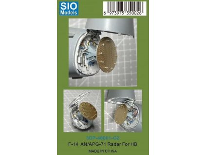 3DP 48001 G2 F 14 AN APG 71 Radar for Hobbyboss