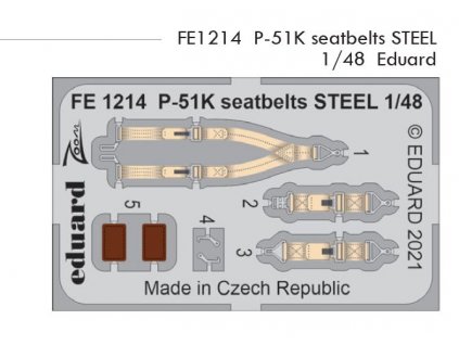 FE1214 P 51K seatbelts STEEL 1 48 Eduard