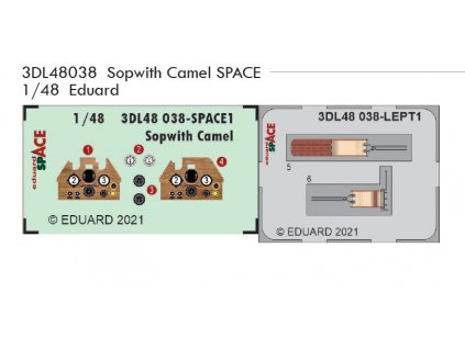 3DL48038 Sopwith Camel SPACE 1 48 Eduard