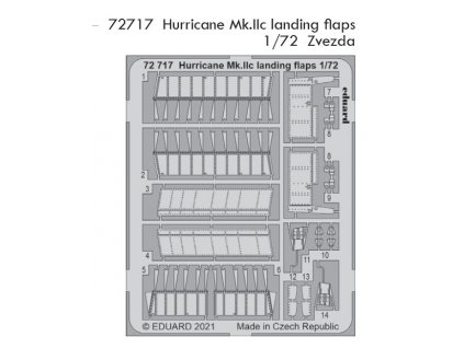 72717 Hurricane Mk.IIc landing flaps 1 72 Zvezda