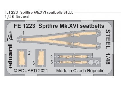 FE1223 Spitfire Mk.XVI seatbelts STEEL 1 48 Eduard