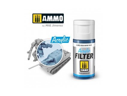 0808 acrylic filter marine blue
