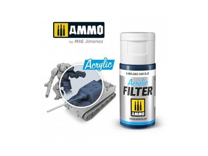 0803 acrylic filter dark blue