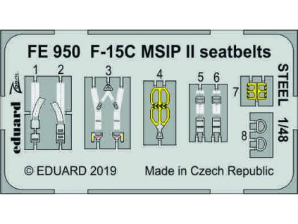fe950 F 15C MSIP II seatbelts STEEL (GWH)