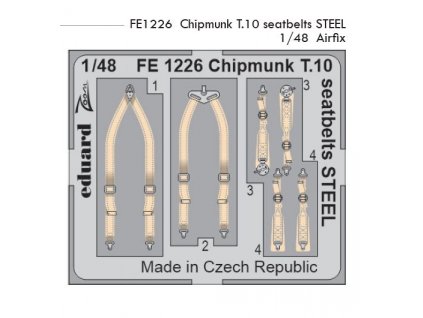 FE1226 Chipmunk T.10 seatbelts STEEL Airfix 1 48
