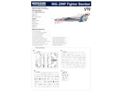 7458 MiG 21MF Fighter Bomber Weekend edition 1 72