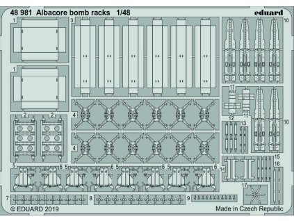 48981 Albacore bomb racks (Trumpeter)