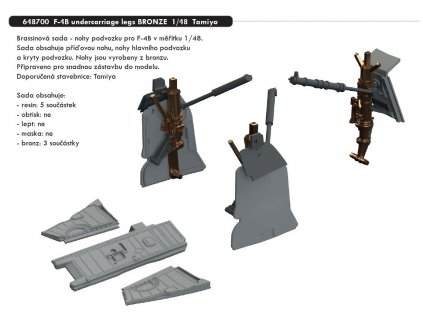1/48 F-4B undercarriage legs BRONZE (TAMIYA)