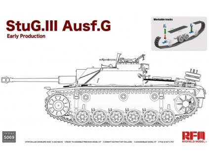 RM 5069 StuG. III Ausf. G Early Production with workable track links