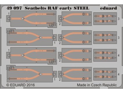 1/48 Seatbelts RAF early STEEL (Eduard)