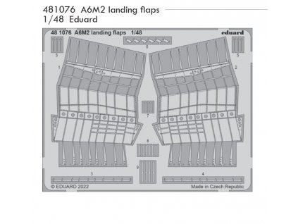 481076 A6M2 Landing flaps Eduard 1 48