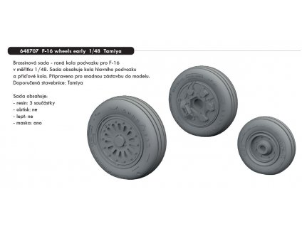 648707 F 16 wheels early Tamiya 1 48