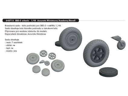 648713 SBD 5 wheels Accurate Miniatures Academy Revell 1 48