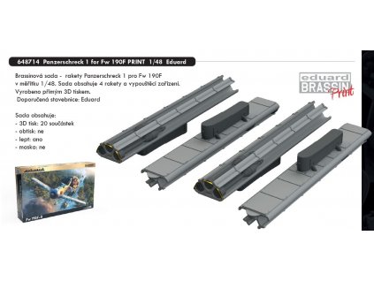 648714 Panzerschreck 1 for Fw 190F Print Eduard 1 48