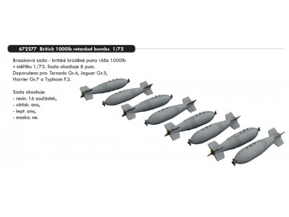 672277 British 1000lb retarded bombs 1 72