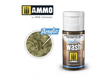 acrylic wash brown wash for dark yellow
