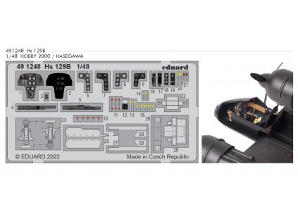 491248 Hs 129B 1 48 HOBBY 2000 HASEGAWA