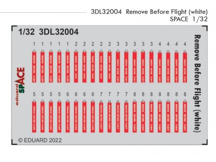 3DL32004 Remove Before Flight (white) Space 1 32