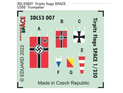 3DL53007 Tirpitz flags space trumpeter 1 350