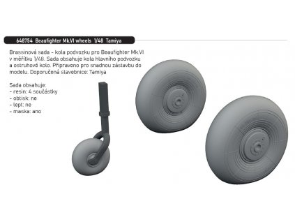 648754 Beaufighter Mk.VI wheels 1 48 Tamiya