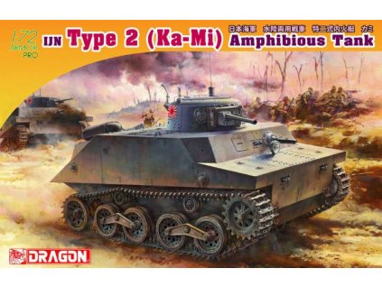 Model Kit tank 7435 - IJN TYPE 2 (Ka-Mi) AMPHIBIOUS TANK COMBAT VERSION (1:72)