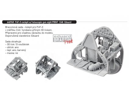 648765 F4F 3 cockpit with telescopic gun sight PRINT 1 48 Eduard