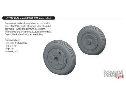 672296 Ki 84 wheels PRINT 1 72 Arma Hobby