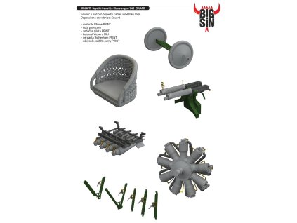 SIN64891 Sopwith Camel Le Rhone engine 1 48 EDUARD