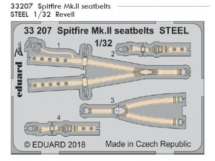 33207 Spitfire Mk.II seatbelts steel 1 32 Revell