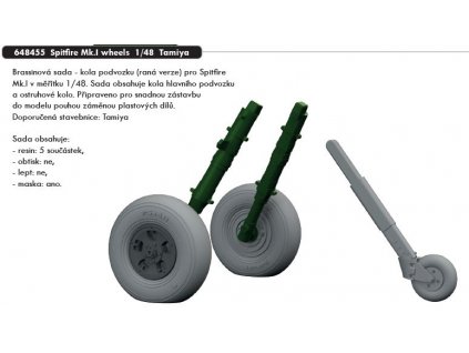 648455 Spitfire Mk.I wheels 1 48 Tamiya