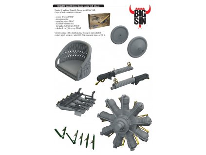 SIN64893 Sopwith Camel Gnome engine 1 48 Eduard