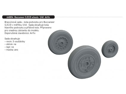 648814 Buccaneer S.2C D wheels 1 48 Airfix