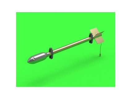 1/24 British 3in Rocket RP-3 with 60LB SAP heads (8pcs) - for early Mk I rail - používáno na Typhoon, Mosquito, Beaufighter, Hurricane a další
