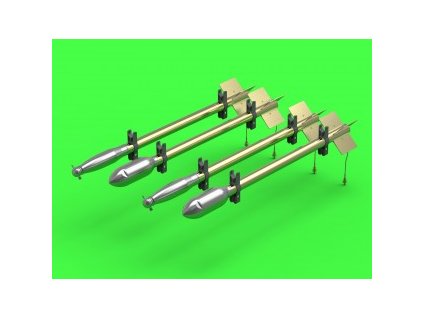 1/24 Additional types of warheads for British RP-3 Rocket (60LB F, 25LB SAP, 25LB AP)