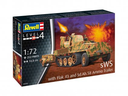 Plastic ModelKit military 03293 sWS mit Flak Aufbau als Sfl mit 3 7cm Flak 43 1 72 a128603647 10374