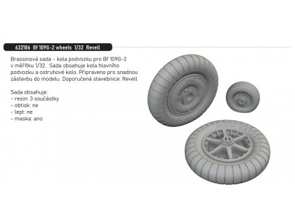 632186 Bf 109G 2 wheels 1 32 Revell