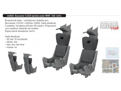 648823 Buccaneer S.2C D ejection seats PRINT 1 48 Airfix