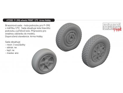 672303 P 39Q wheels PRINT 1 72 Arma Hobby
